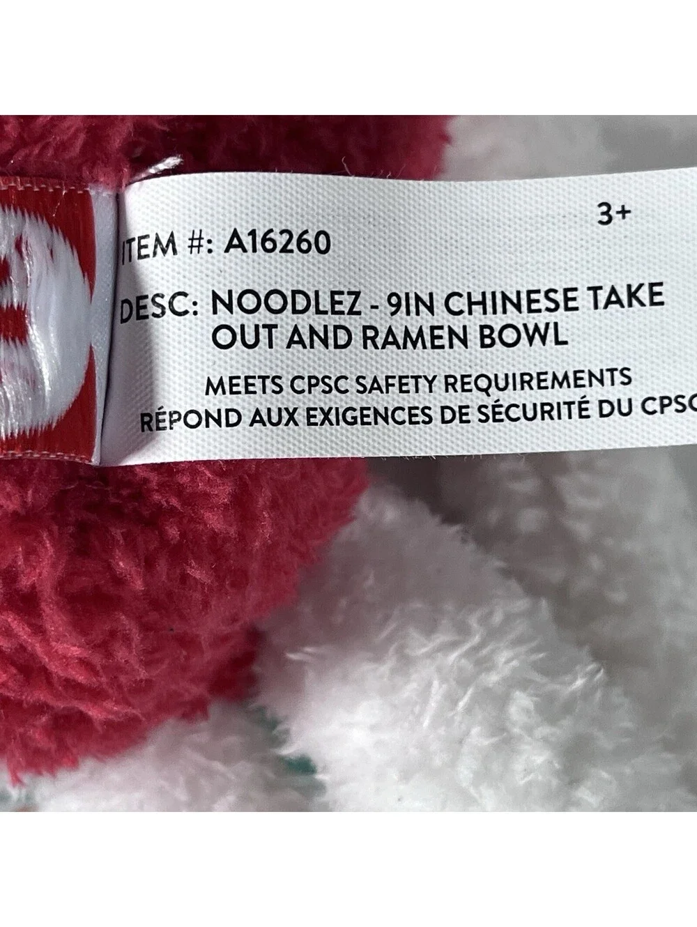 Cute Plush Ramen Noodle Toy